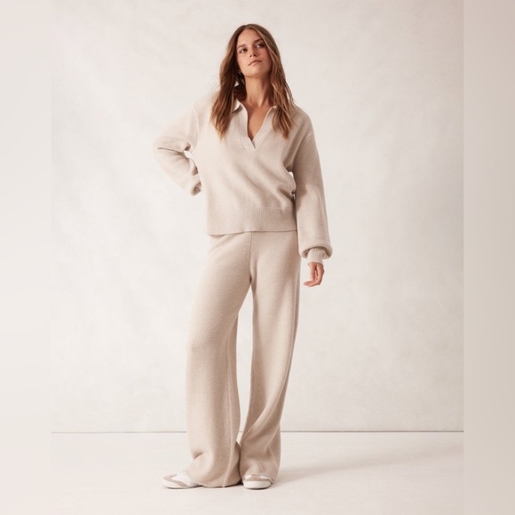 Ceres Life Pants - NWOT CERES LIFE Soft Knit Pant Oatmeal Marle Textured XS